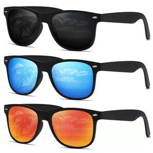 Sunglasses Men Polarized Sunglasses for Mens Womens Retro Mirror Lens